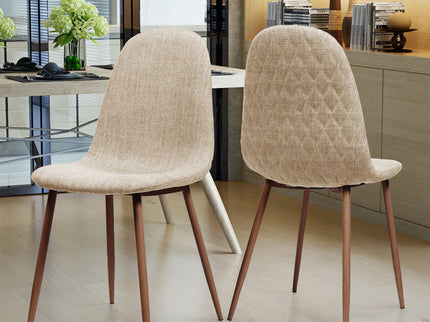 Elegant Dining Chair Set With Fabric