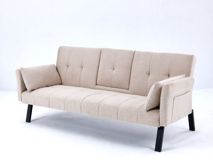 Sofa Bed With Foldable Design And Cup Holder