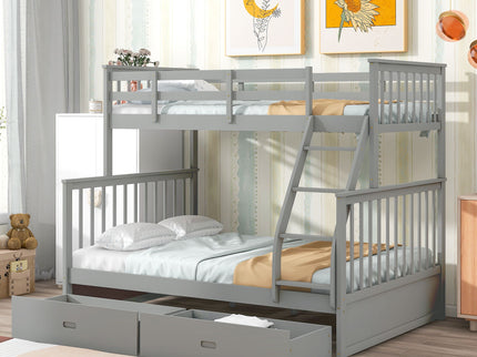 Bunk Bed With Ladder, And Safety Guard Rails