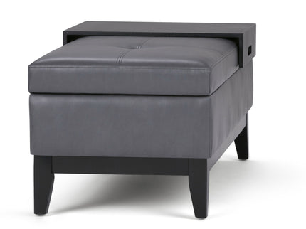 Oregon - Contemporary Storage Ottoman Bench With Tray