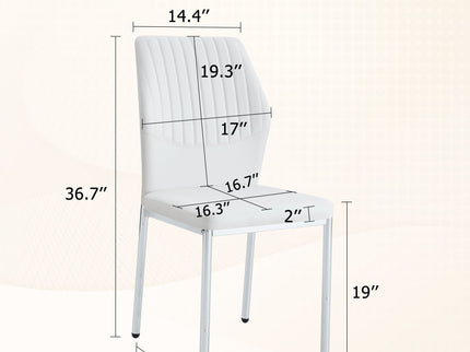 Luxury Simple High Resilience Dining Chair With Metal Legs