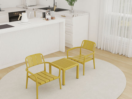 3 Piece Indoor / Outdoor Leisure Table And Chair Set