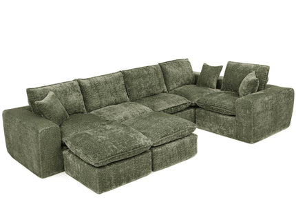 Sectional Sofa With Moveable Ottoman