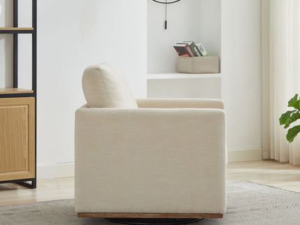 Square Upholstered Swivel Accent Chair