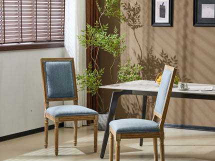 French Country Style Dining Chair With Upholstered Seating And Fluted Legs