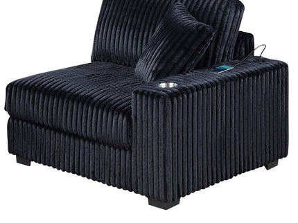 Contemporary Style Modular Sectional Sofa Set With USB, Cup Holder