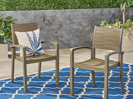 Outdoor Dining Chair, Stacking Design For Patio