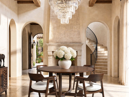 Hayes - Curved Dining Arm Chair - Light Beige