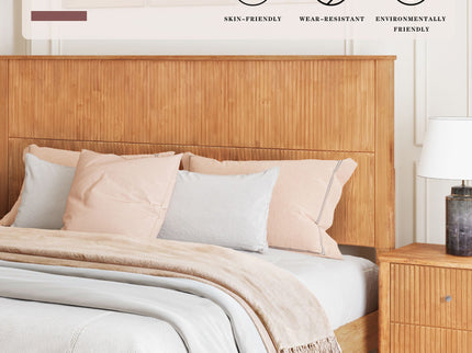 Platform Bed Frame & Tall Headboard