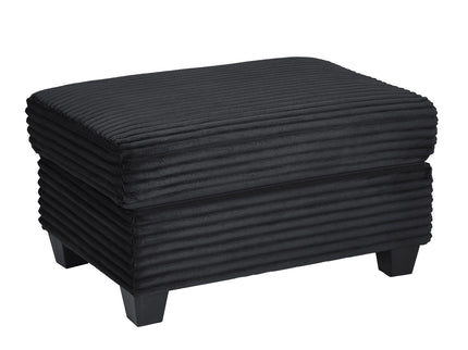 Upholstered U-Shaped Sectional Sofa With Movable Ottoman And Side Storage Pockets