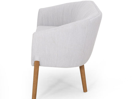 Mid Century Modern Loveseat With Channel Stitched Backrest