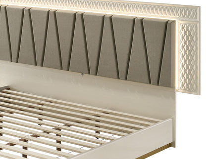 Stanley - Bed With LED Upholstered Headboard