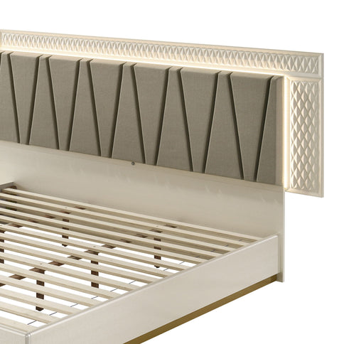 Stanley - Bed With LED Upholstered Headboard