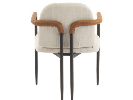 Modern Dining Chair Set With Durable Iron Frame And Comfortable Fabric Upholstery