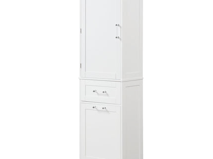 Tall Freestanding Bathroom Storage Cabinet With Adjustable Shelf And 2 Drawers