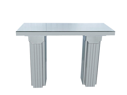 Console Table, Rectangular Entryway Desk For Living Room - Silver