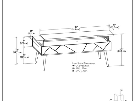Jager - Lift Top Coffee Table Handcrafted