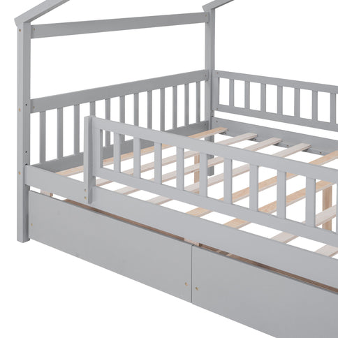 House Bed With 2 Drawers