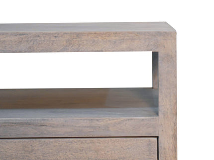 2 Drawer Open Bedside Table - Gray Ash