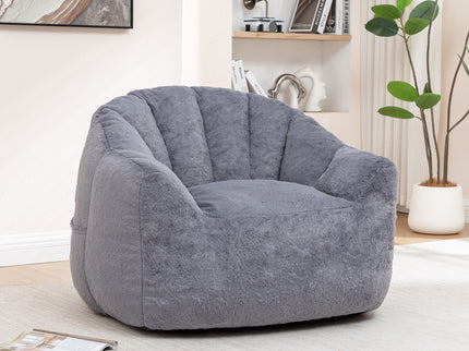 Beanbag Chair, Beanbag Sofa Chair With Armrests Stuffed High Density Foam