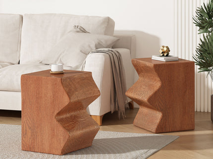 Rectangular Outdoor Indoor Accent Side Table (Set of 2)