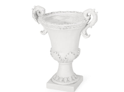 Roman Style Garden Urn Planter - Antique White