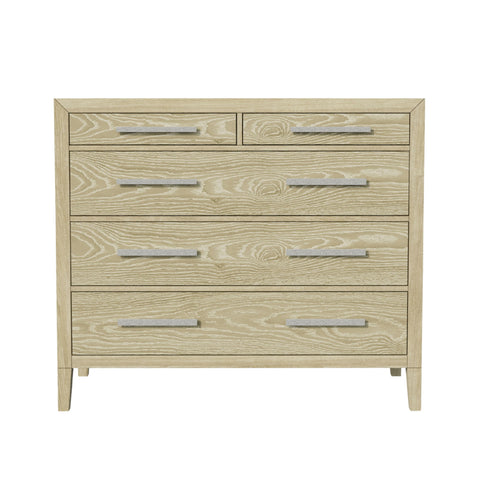 Adeline - 5 Drawers Chest - Natural Wood Wash