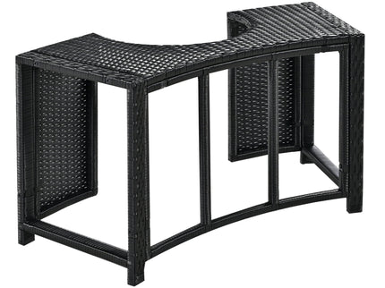 Spa Surround Spa Frame Patio Rattan Sofa Set With Storage Spaces, Mini Sofa And Comfortable Cushion For Patio, Backyard