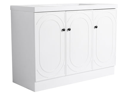 Contemporary Freestanding Bathroom Vanity With Resin Sink & Soft-Close Cabinet Doors