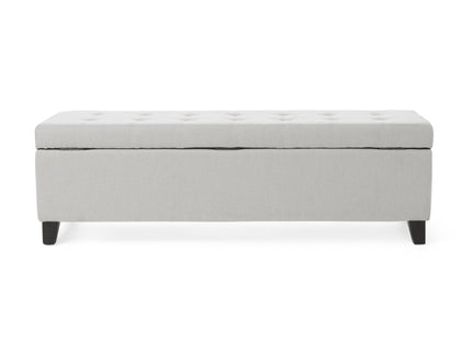 Upholstered Storage Ottoman Bench, Foot Rest For Bedroom