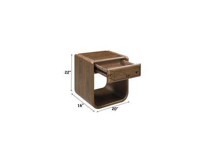 Lanza - End Table With Drawer - Dark Walnut