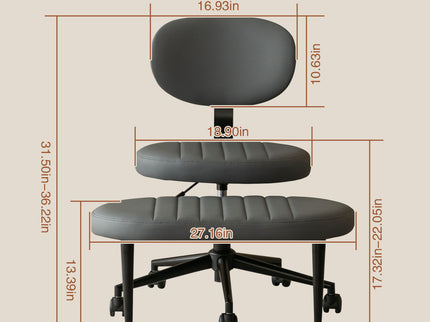 Ergonomic Cross Legged Office Chair With Back Support