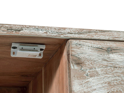 TV Console With Cane Doors - Multicolor