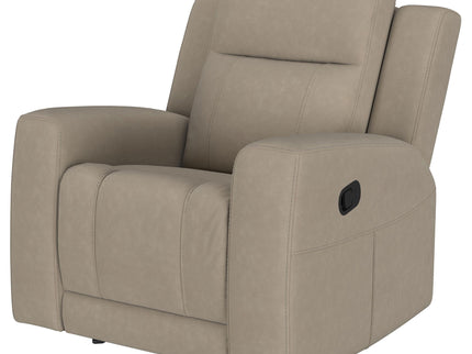 Slater - Upholstered Recliner Chair With Manual Recline - Taupe