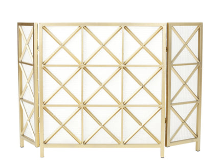 Margaret - 3 Panel Fireplace Screen Iron
