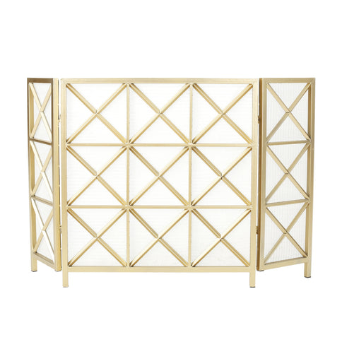 Margaret - 3 Panel Fireplace Screen Iron