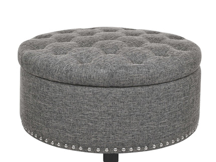 Tufted Storage Ottoman With Upholstery