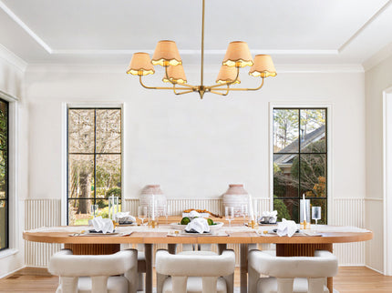 6 Lamp Chandelier - Golden