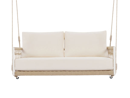 Outdoor Swing Sofa With Soft Cushions For Patio - Beige