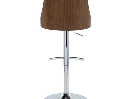 Gianna - Mid Century Modern Adjustable Barstool With Swivel With Rounded T Footrest (Set of 2)