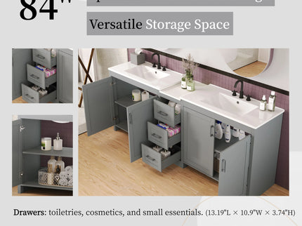 Double Sink Bathroom Vanity With Quartz Countertop