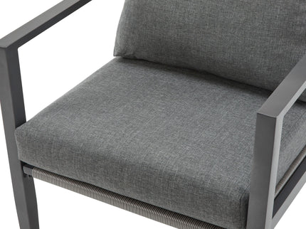 Modern Lounge Chair With Rope Accents And Cushions