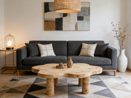 Cloud Shaped Coffee Table With 4 Round Legs