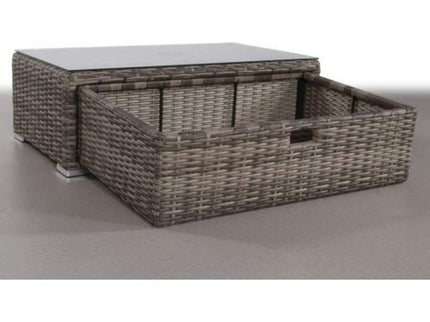 Glass Outdoor Coffee Table - Gray Mix