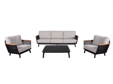 Sofa Set With Armrests - Black