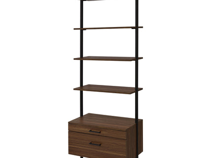 Wendell - 4 Shelf Storage Wall Bookshelf - Walnut