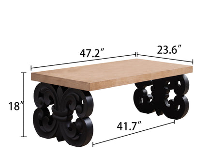 Ornate Scroll Base Coffee Table