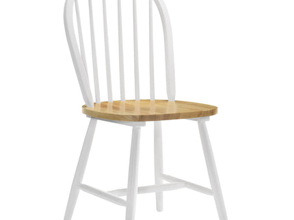 Greer - 5 Piece Dining Set With Drop Down Leaf Table And Curved Back Chairs - White