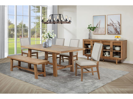 Backless Dining Bench - Natural