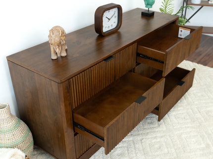 Lola - Dresser With 6 Drawers - Dark Brown